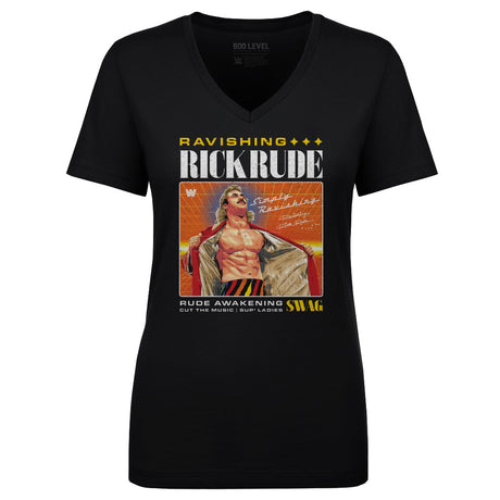 Rick Rude Women's V-Neck T-Shirt | 500 LEVEL