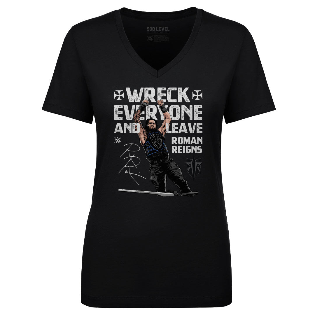 Roman Reigns Women&#39;s V-Neck T-Shirt | 500 LEVEL