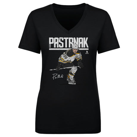 David Pastrnak Women's V-Neck T-Shirt | 500 LEVEL
