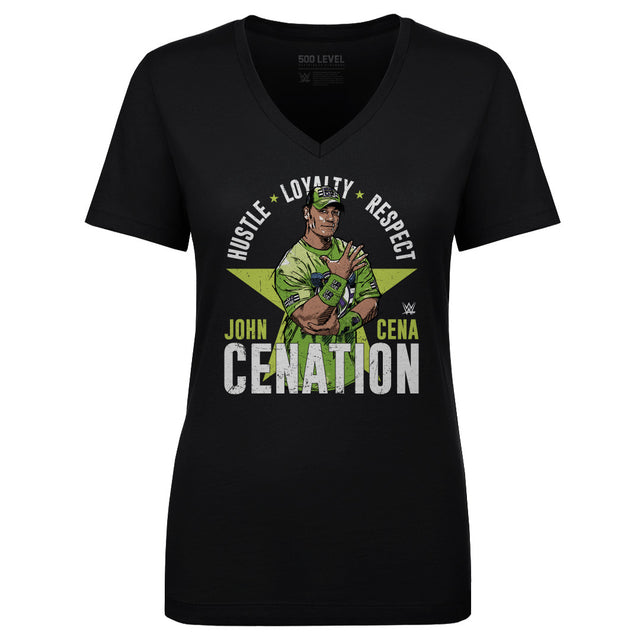 John Cena Women's V-Neck T-Shirt | 500 LEVEL
