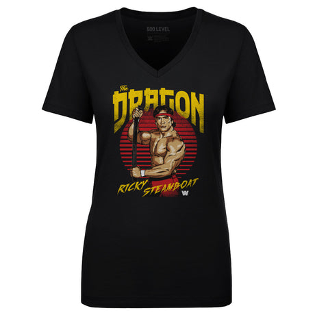 Ricky The Dragon Steamboat Women's V-Neck T-Shirt | 500 LEVEL