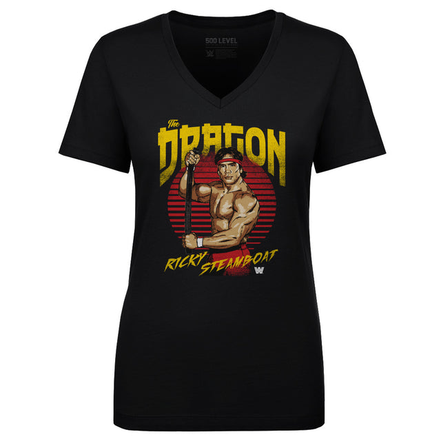 Ricky The Dragon Steamboat Women's V-Neck T-Shirt | 500 LEVEL