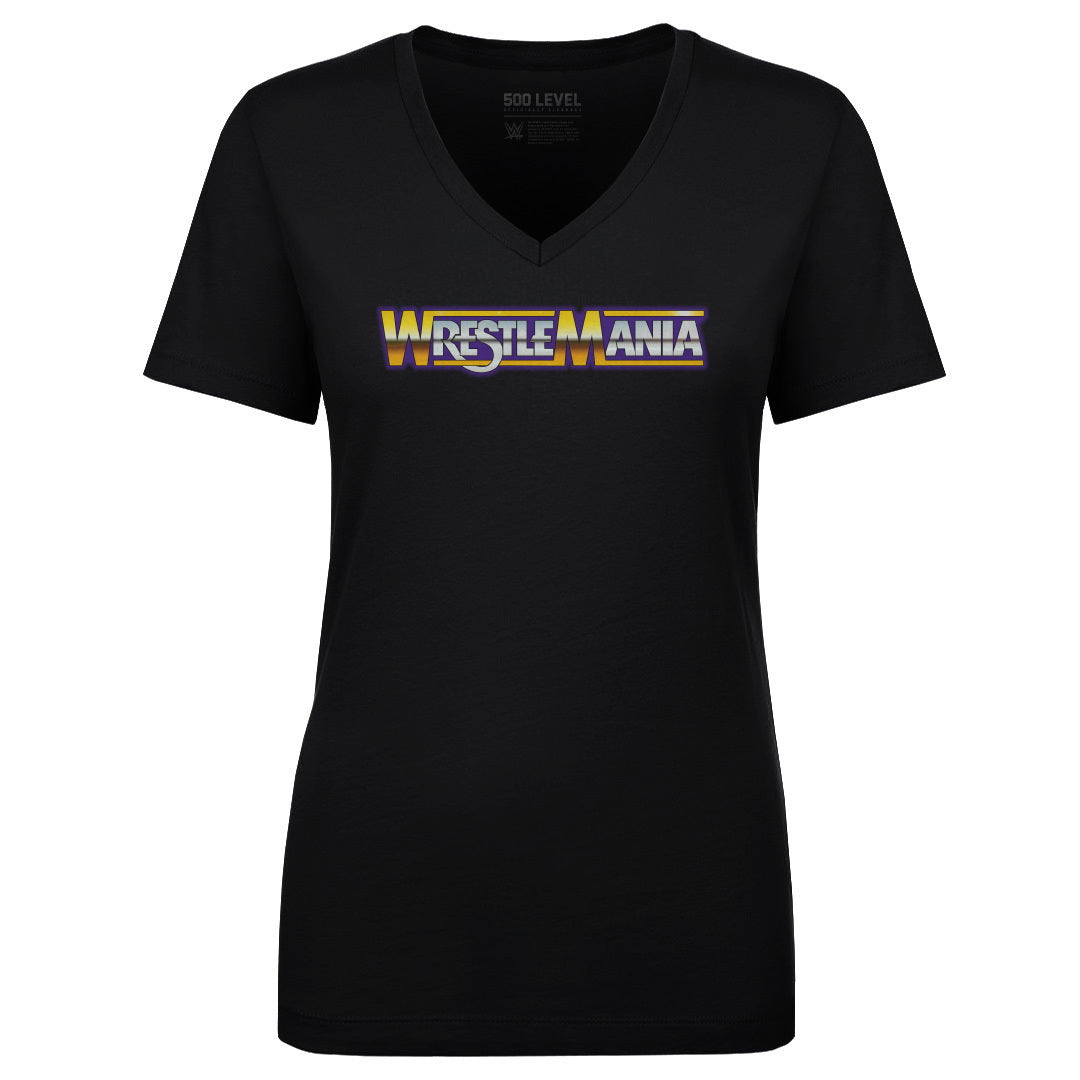 Wrestlemania Women's V-Neck T-Shirt | 500 LEVEL