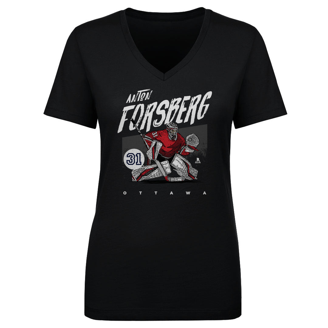 Anton Forsberg Women&#39;s V-Neck T-Shirt | 500 LEVEL