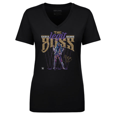 Sasha Banks Women's V-Neck T-Shirt | 500 LEVEL