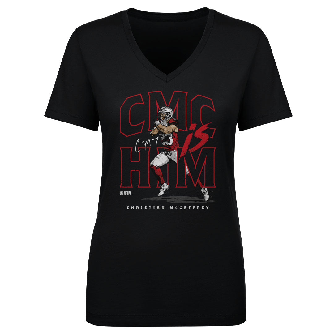 Christian McCaffrey Women's V-Neck T-Shirt | 500 LEVEL
