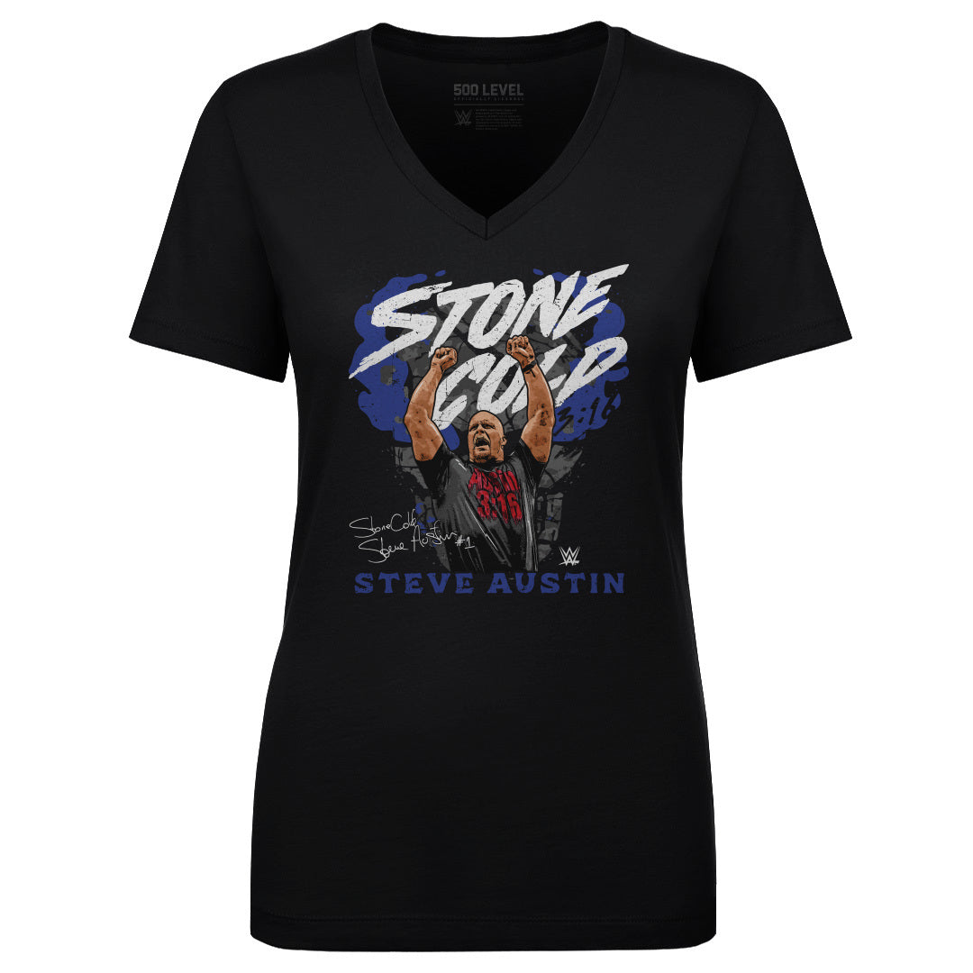 Stone Cold Steve Austin Women&#39;s V-Neck T-Shirt | 500 LEVEL