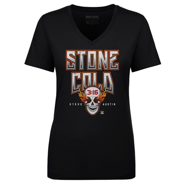 Stone Cold Steve Austin Women's V-Neck T-Shirt | 500 LEVEL