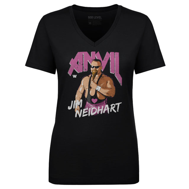 Jim The Anvil Neidhart Women's V-Neck T-Shirt | 500 LEVEL