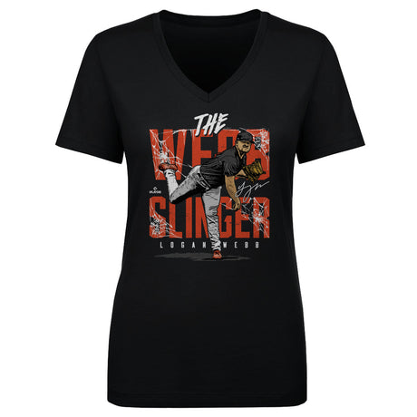 Logan Webb Women's V-Neck T-Shirt | 500 LEVEL