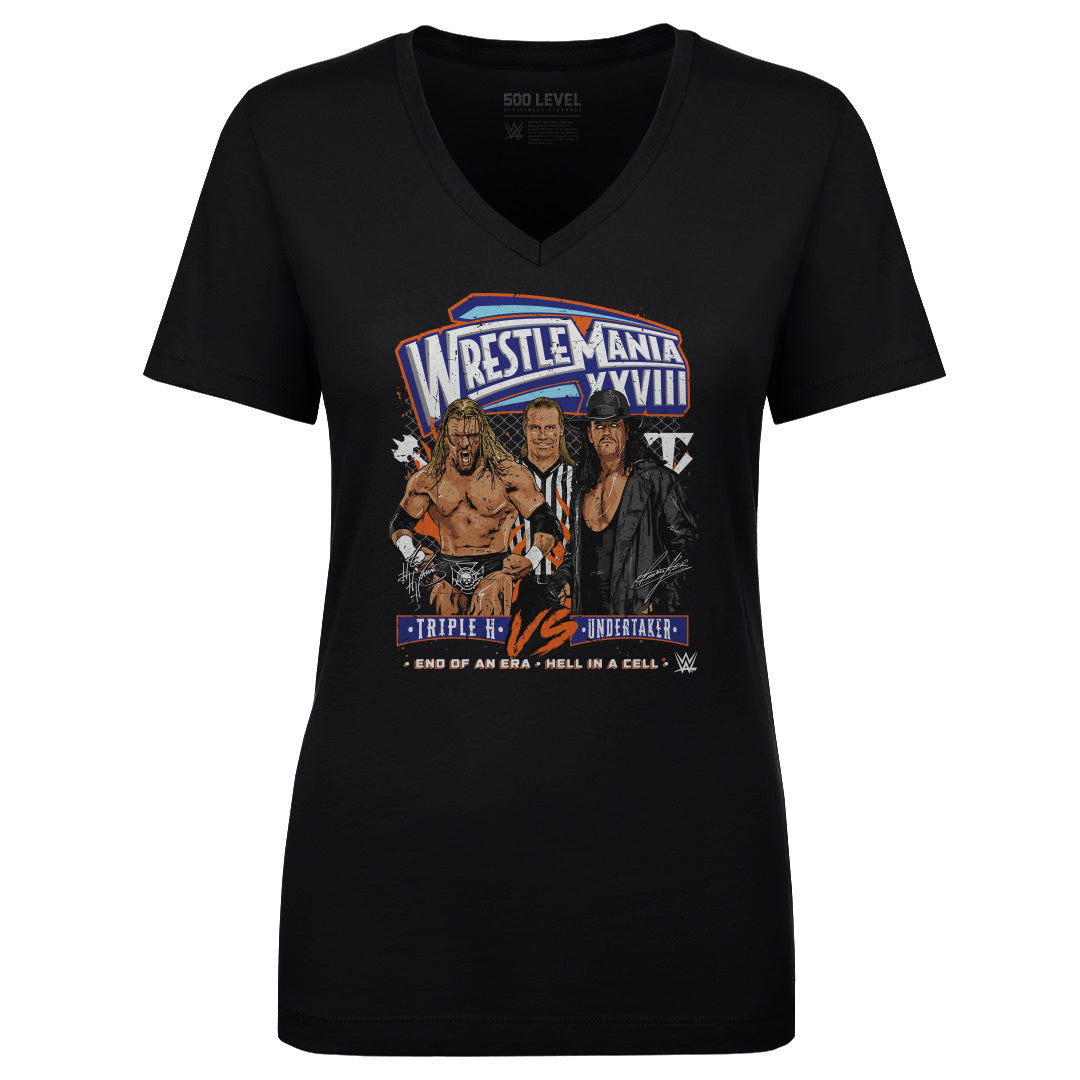 Wrestlemania Women's V-Neck T-Shirt | 500 LEVEL