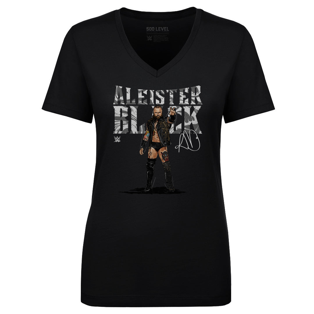 Aleister Black Women&#39;s V-Neck T-Shirt | 500 LEVEL