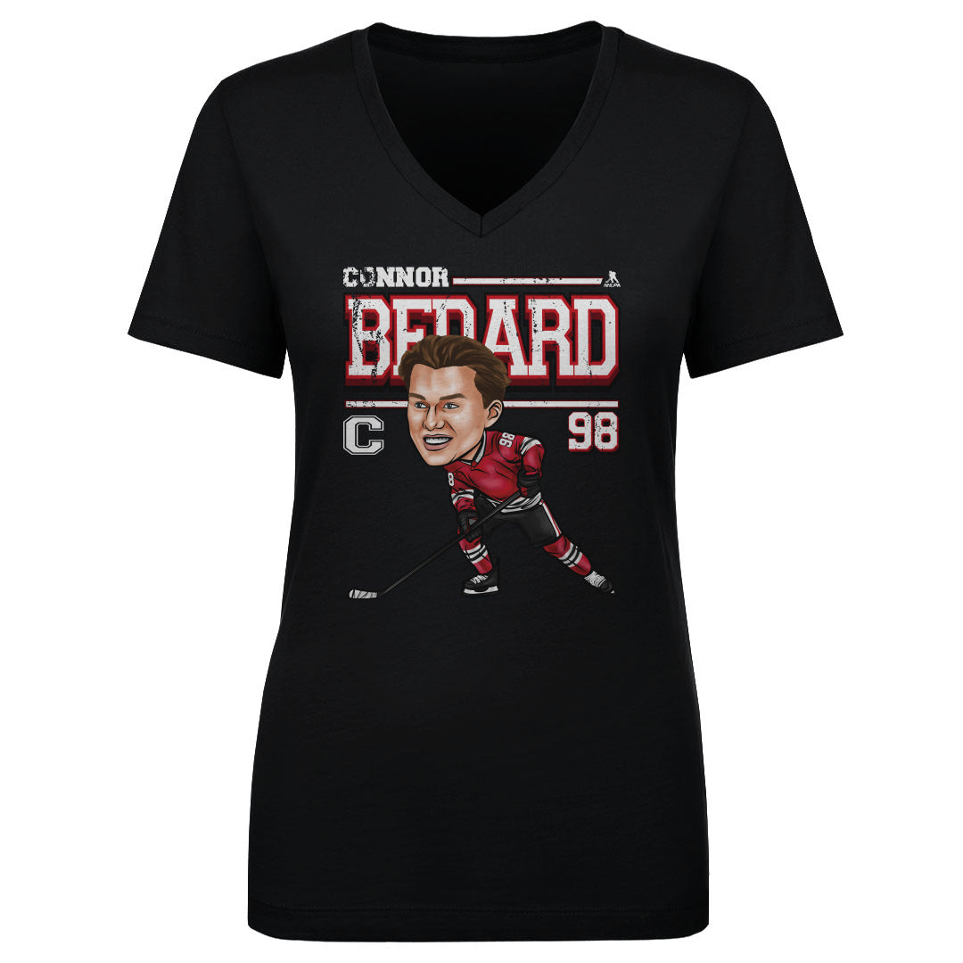 Connor Bedard Women&#39;s V-Neck T-Shirt | 500 LEVEL