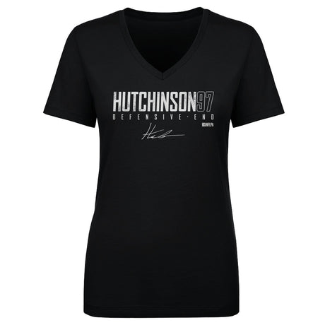Aidan Hutchinson Women's V-Neck T-Shirt | 500 LEVEL