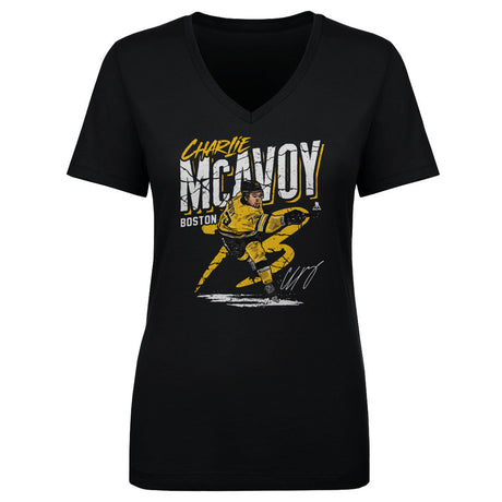 Charlie McAvoy Women's V-Neck T-Shirt | 500 LEVEL