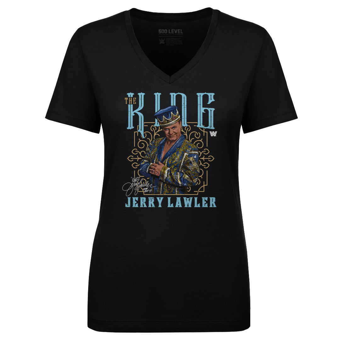 Jerry Lawler Women's V-Neck T-Shirt | 500 LEVEL