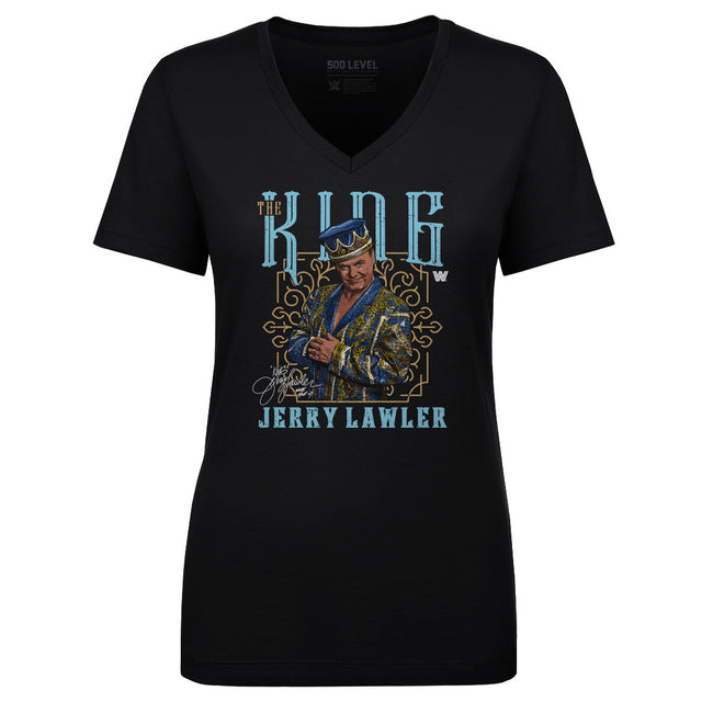 Jerry Lawler Women's V-Neck T-Shirt | 500 LEVEL