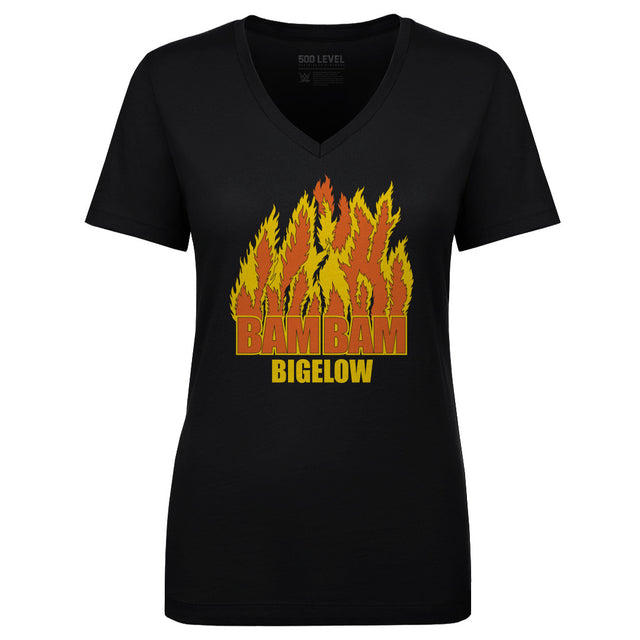 Bam Bam Bigelow Women's V-Neck T-Shirt | 500 LEVEL