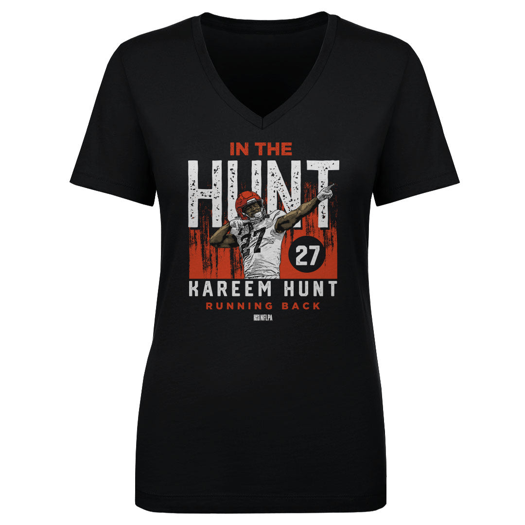 Kareem Hunt Women&#39;s V-Neck T-Shirt | 500 LEVEL
