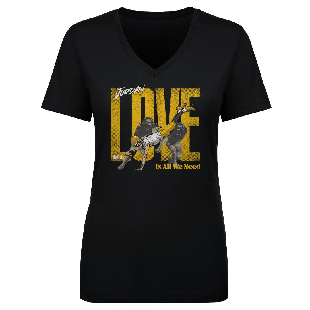Jordan Love Women&#39;s V-Neck T-Shirt | 500 LEVEL