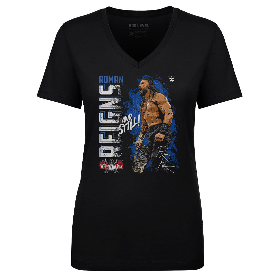 Roman Reigns Women&#39;s V-Neck T-Shirt | 500 LEVEL