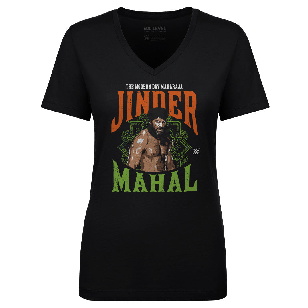 Jinder Mahal Women&#39;s V-Neck T-Shirt | 500 LEVEL
