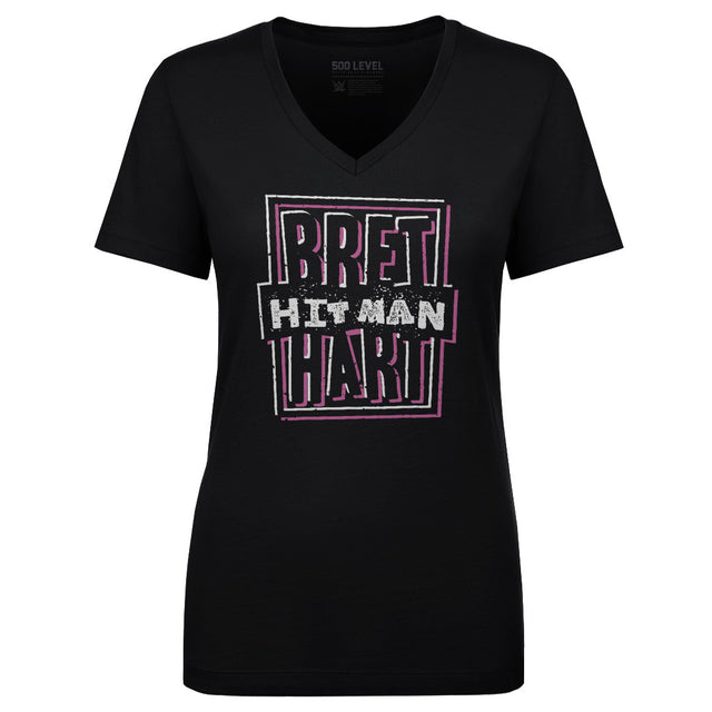 Bret Hart Women's V-Neck T-Shirt | 500 LEVEL