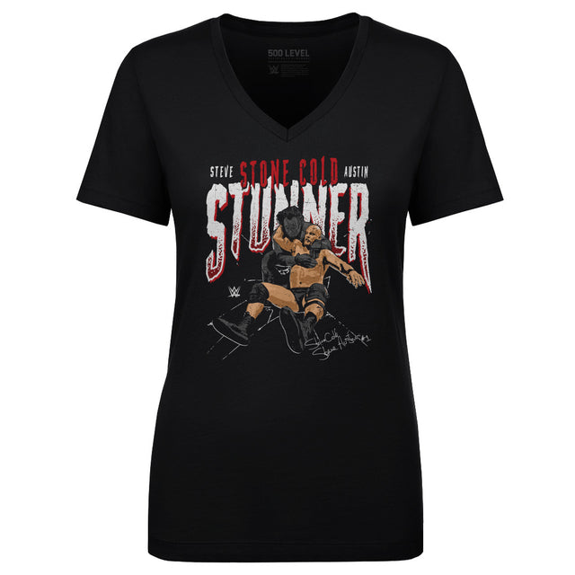 Stone Cold Steve Austin Women's V-Neck T-Shirt | 500 LEVEL