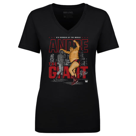 Andre The Giant Women's V-Neck T-Shirt | 500 LEVEL