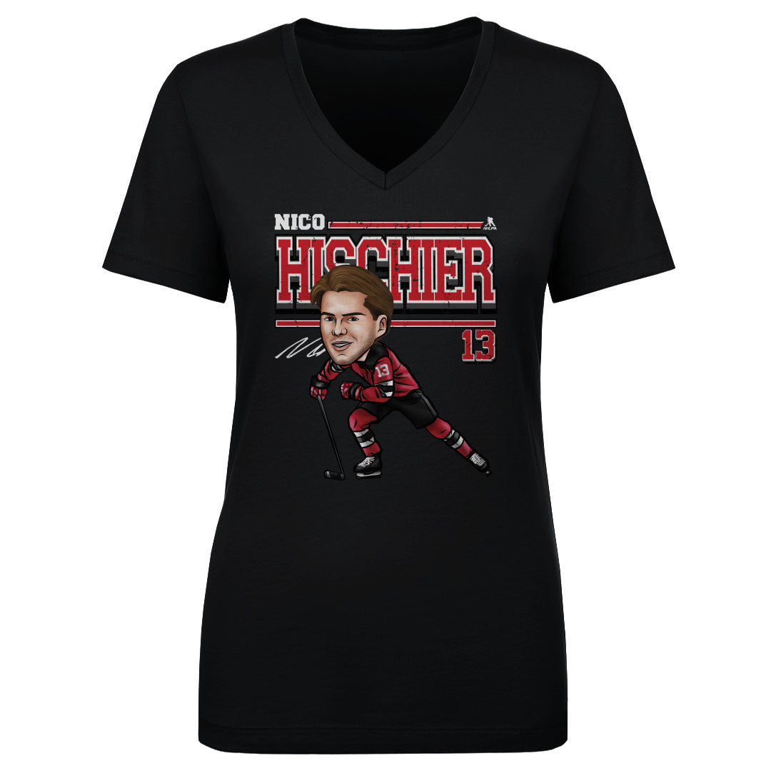 Nico Hischier Women's V-Neck T-Shirt | 500 LEVEL