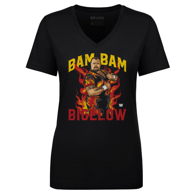 Bam Bam Bigelow Women's V-Neck T-Shirt | 500 LEVEL