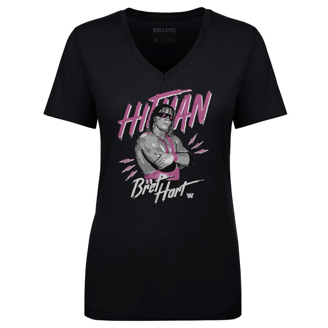 Bret Hart Women's V-Neck T-Shirt | 500 LEVEL