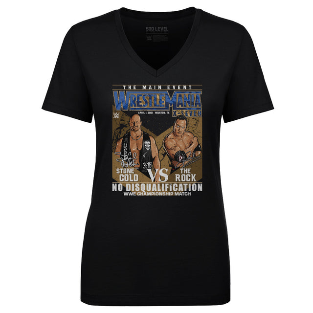 Wrestlemania Women's V-Neck T-Shirt | 500 LEVEL