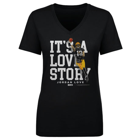 Jordan Love Women's V-Neck T-Shirt | 500 LEVEL