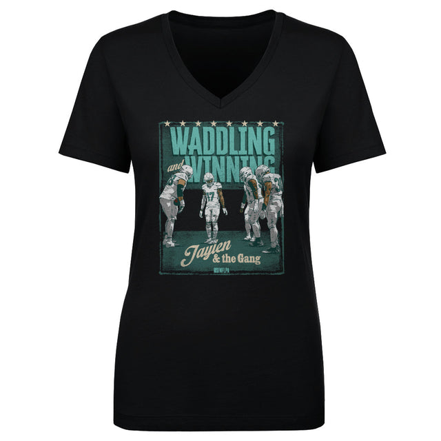 Jaylen Waddle Women's V-Neck T-Shirt | 500 LEVEL