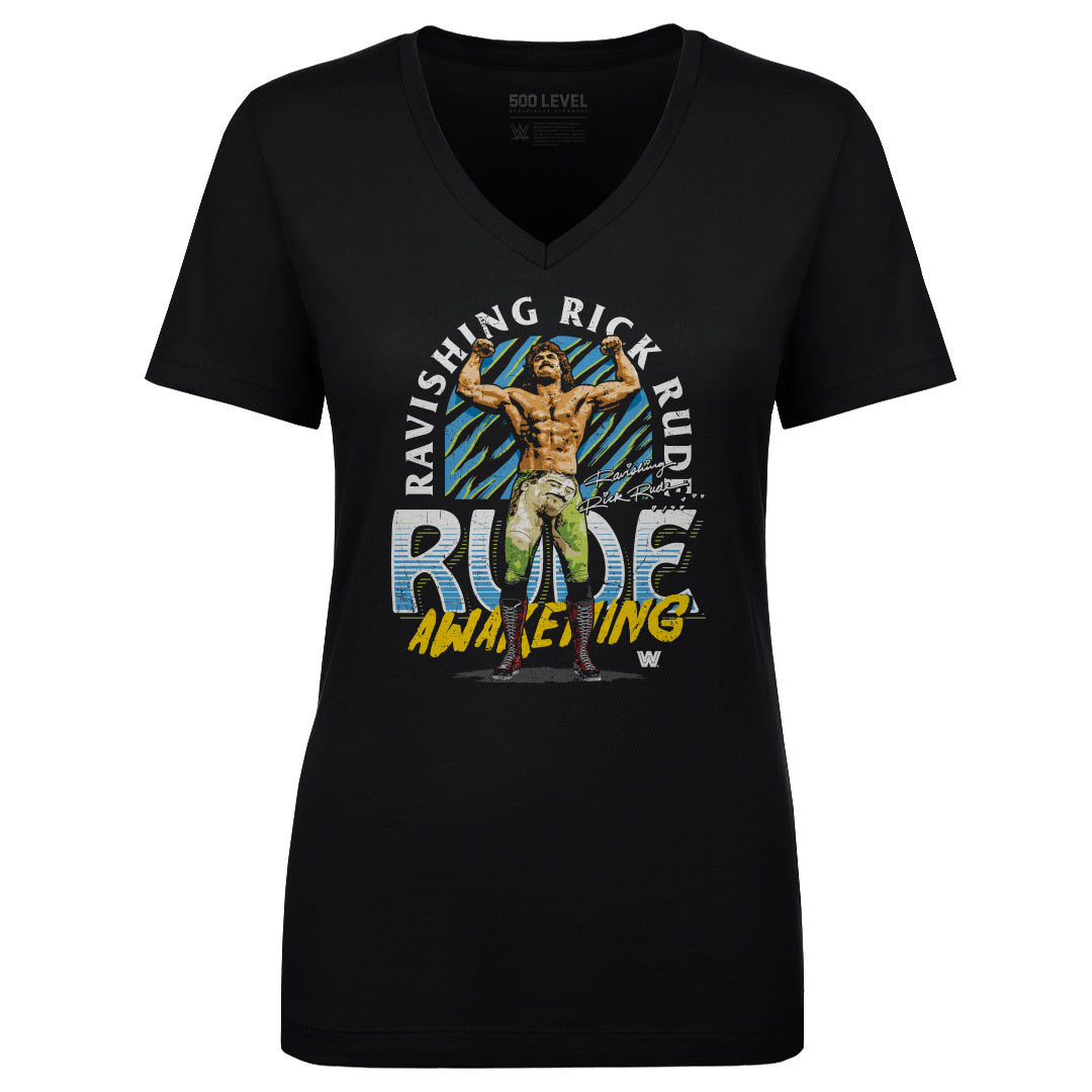 Rick Rude Women's V-Neck T-Shirt | 500 LEVEL