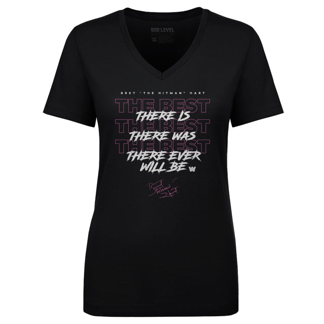 Bret Hart Women's V-Neck T-Shirt | 500 LEVEL
