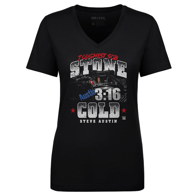 Stone Cold Steve Austin Women's V-Neck T-Shirt | 500 LEVEL