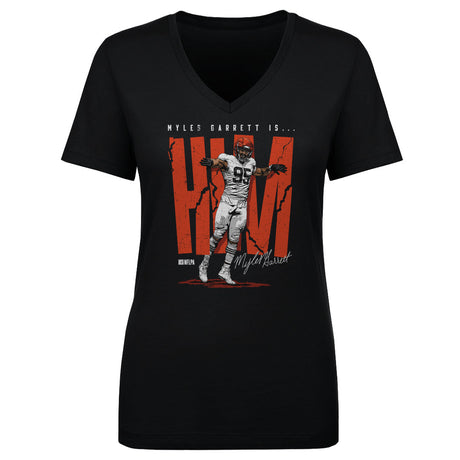 Myles Garrett Women's V-Neck T-Shirt | 500 LEVEL