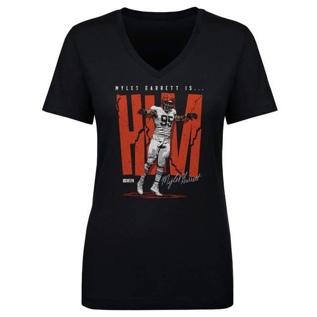 Myles Garrett Women's V-Neck T-Shirt | 500 LEVEL