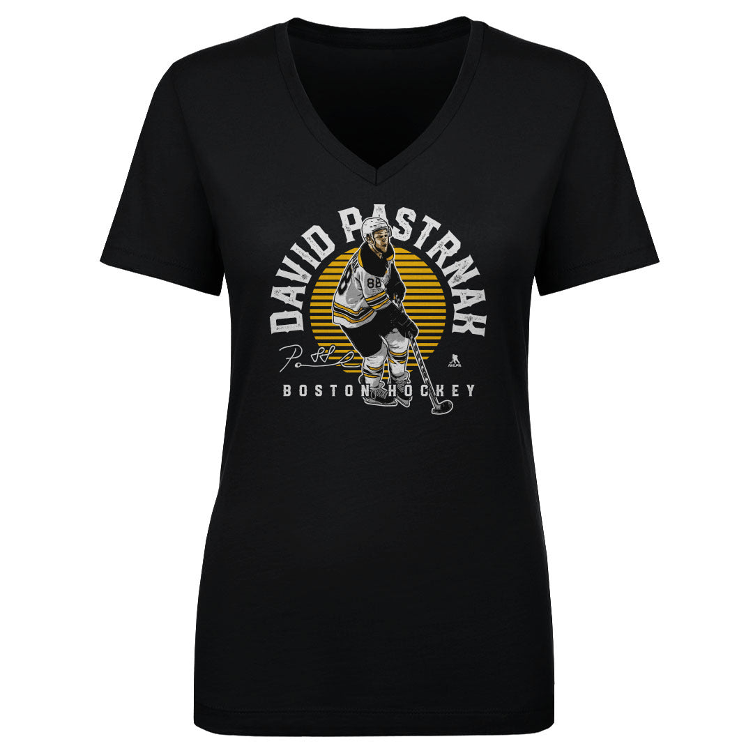 David Pastrnak Women&#39;s V-Neck T-Shirt | 500 LEVEL
