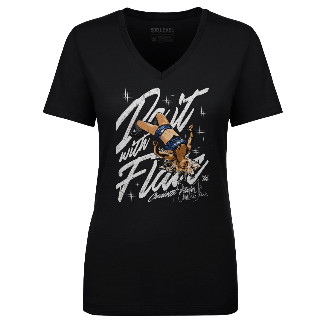 Charlotte Flair Women&#39;s V-Neck T-Shirt | 500 LEVEL