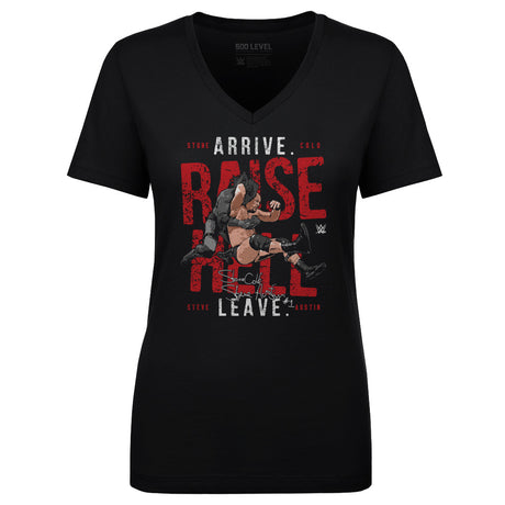Stone Cold Steve Austin Women's V-Neck T-Shirt | 500 LEVEL