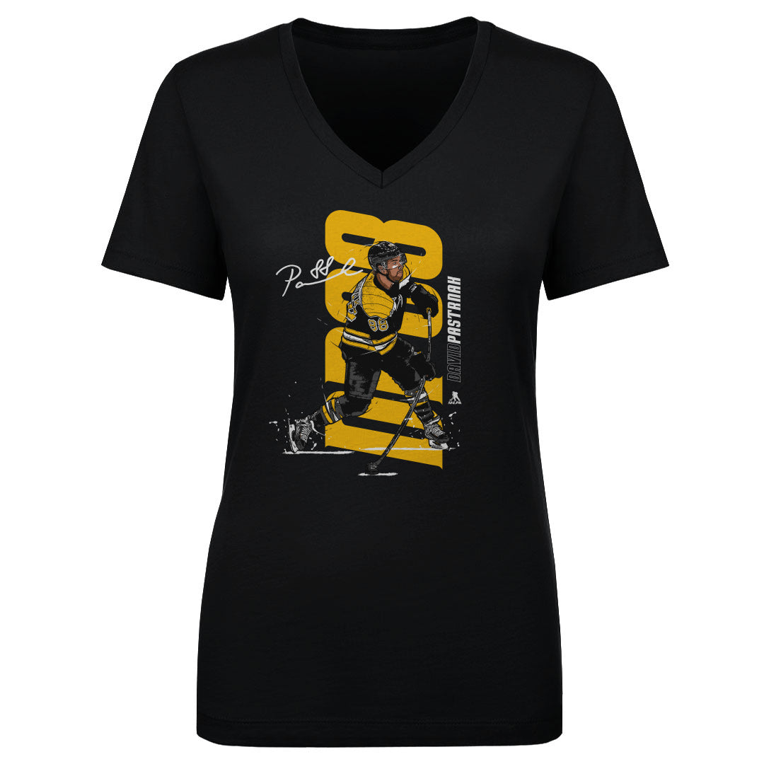 David Pastrnak Women's V-Neck T-Shirt | 500 LEVEL