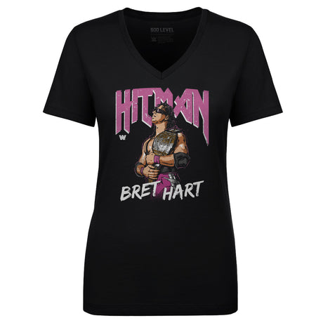 Bret Hart Women's V-Neck T-Shirt | 500 LEVEL