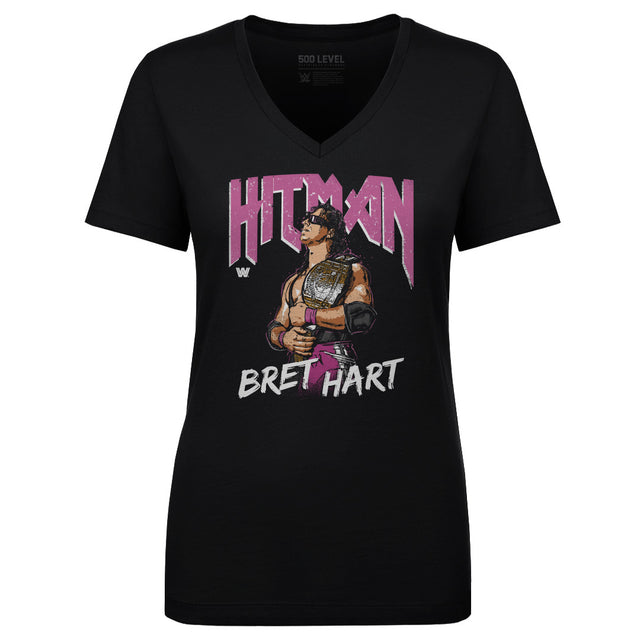 Bret Hart Women's V-Neck T-Shirt | 500 LEVEL