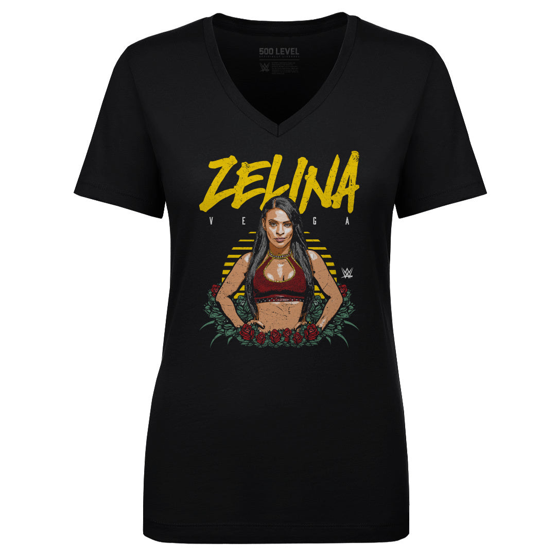 Zelina Vega Women&#39;s V-Neck T-Shirt | 500 LEVEL