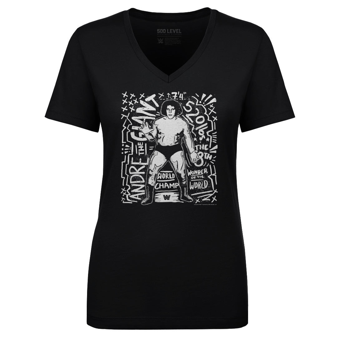 Andre The Giant Women&#39;s V-Neck T-Shirt | 500 LEVEL