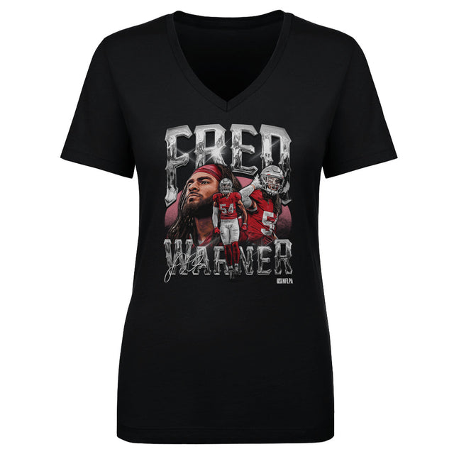 Fred Warner Women's V-Neck T-Shirt | 500 LEVEL