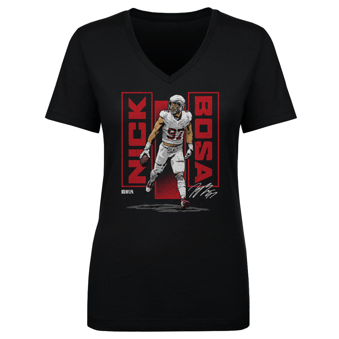 Nick Bosa Women's V-Neck T-Shirt | 500 LEVEL